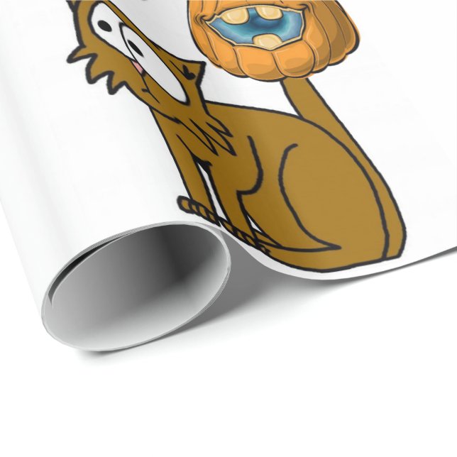 Halloween Wrapping Paper, Cat Geschenkpapier (Rolleneckpunkt)