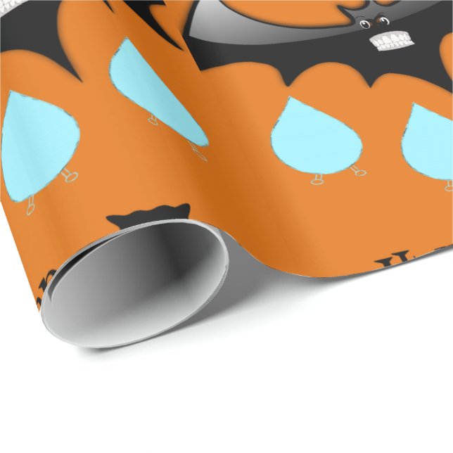 Halloween Wrapping Paper, Cat Geschenkpapier (Rolleneckpunkt)