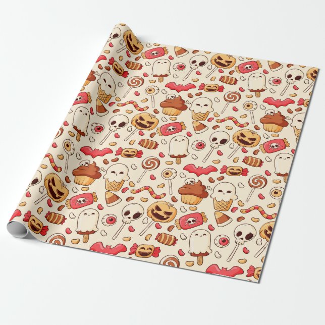 Halloween Wrapping Paper Geschenkpapier (Ungerollt)