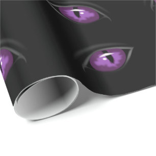 Halloween Wrapping Paper, Lila Augen Geschenkpapier