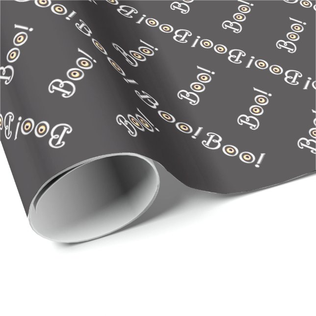 Halloween Wrapping Paper Niedlich BOO Geschenkpapi Geschenkpapier (Rolleneckpunkt)