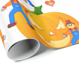 Halloween Wrapping Paper, Pumpkin Geschenkpapier