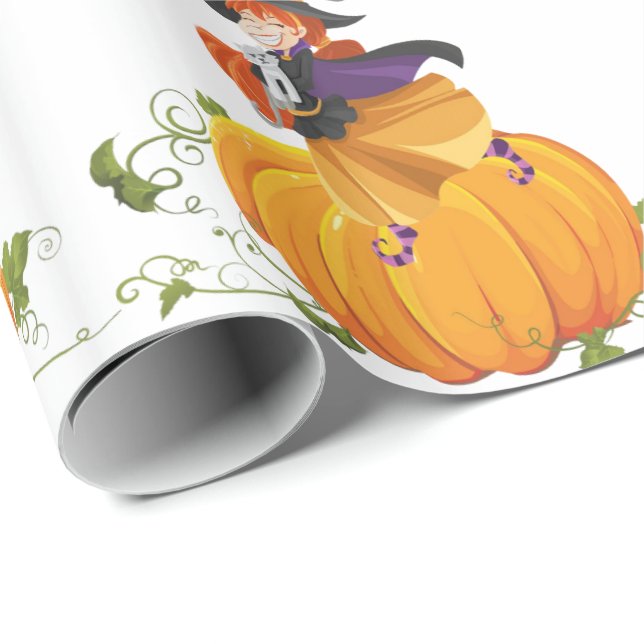 Halloween Wrapping Paper, Pumpkin Geschenkpapier (Rolleneckpunkt)