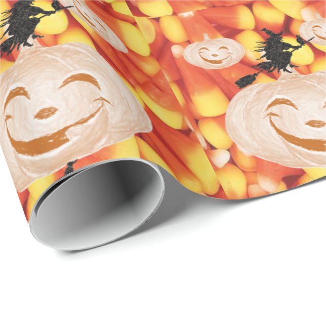 Halloween Wrapping Paper, Pumpkin Geschenkpapier (Rolleneckpunkt)
