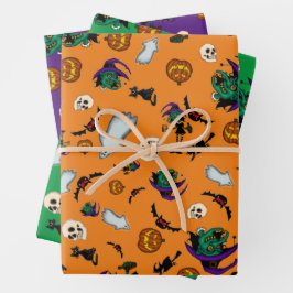 Halloween Wrapping Paper Set Geschenkpapier Set