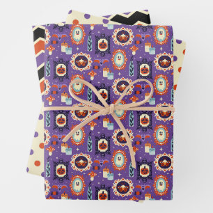 Halloween Wrapping Paper Sheets Geschenkpapier Set