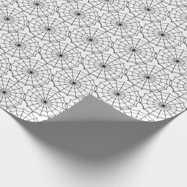 Halloween Wrapping Paper-Spider-Webs Geschenkpapier (Ecke)