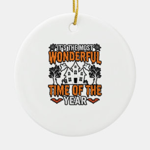 Halloween Wundervolle Zeit Des Jahres Vintage-Shir Keramik Ornament
