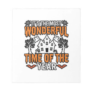 Halloween Wundervolle Zeit Des Jahres Vintage-Shir Notizblock