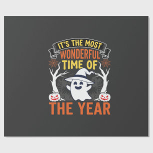 Halloween Wundervolle Zeit Geist und Kürbis Vintag Geschenkpapier