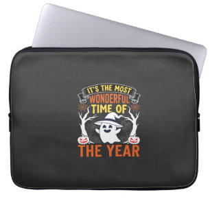 Halloween Wundervolle Zeit Geist und Kürbis Vintag Laptopschutzhülle