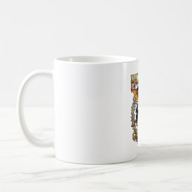 Halloween-Wünsche Opa Fledermaus Hexen Kessel_1 Kaffeetasse (Links)