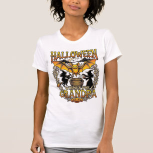 Halloween-Wünsche Opa Fledermaus Hexen Kessel_1 T-Shirt