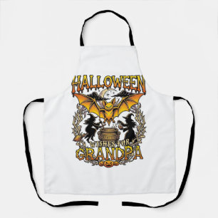 Halloween-Wünsche Opa Fledermaus Hexenkessel_1 Schürze