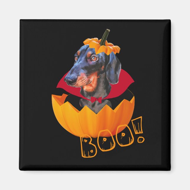 Halloween-Wurstkürbis Magnet (Vorne)