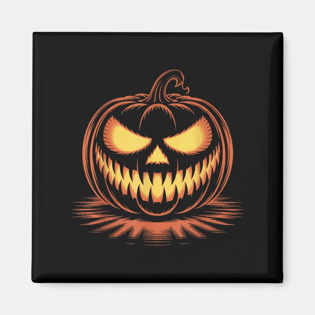Halloween Y Kürbislaterne Soky Pumpkin Men Teens Magnet (Vorne)