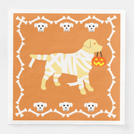 Halloween Yellow Labrador Mummy Serviette
