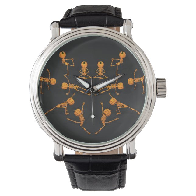 Halloween-Yoga-Klasse Armbanduhr (Vorderseite)