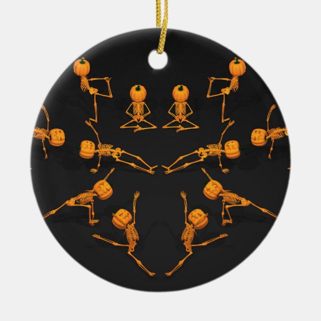 Halloween-Yoga-Klasse Keramikornament (Vorne)