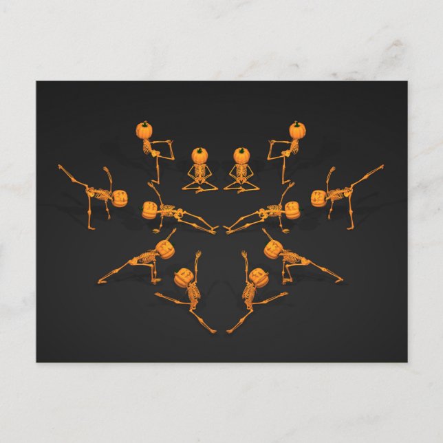 Halloween-Yoga-Klasse Postkarte (Vorderseite)