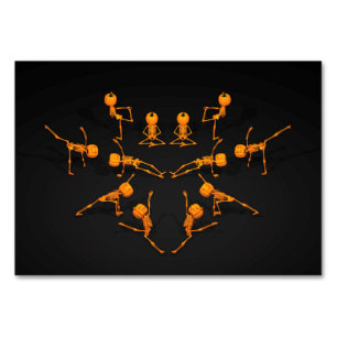 Halloween-Yoga-Klasse Tischnummer