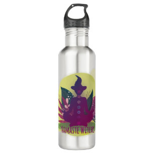 Halloween Yoga Namaste Hexen Edelstahlflasche