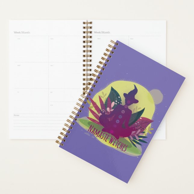 Halloween Yoga Namaste Hexen Planer (Anzeige)