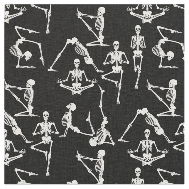 Halloween yoga skeletts schwarz stoff (Nahaufnahme)