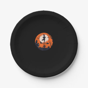 Halloween Yoga Witch Cat Boy Girl Men Women Pappteller