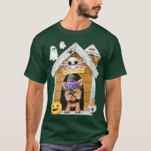 Halloween Yorkshire Terrier Dog Hexe Spuk Hous T-Shirt