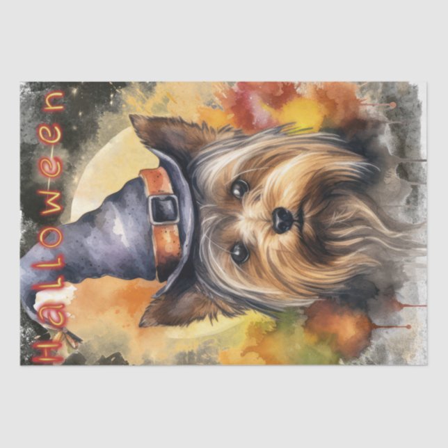 Halloween Yorkshire Terrier Dog Seidenpapier (Vorderseite)