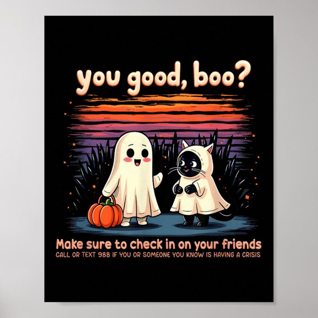 Halloween you Good, Boo_ Suicide Prevention Mental Poster (Vorne)