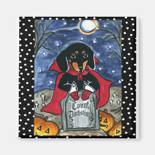 Halloween-Zähl-Dachshund Magnet