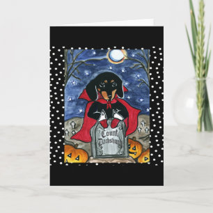 Halloween-Zählung Dachshund Karte