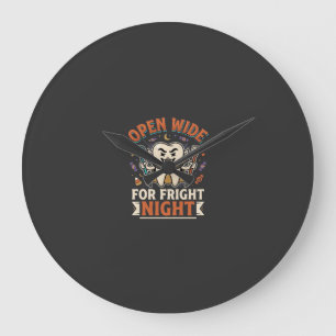 Halloween-Zahnarzt-Schreckensnacht Große Wanduhr
