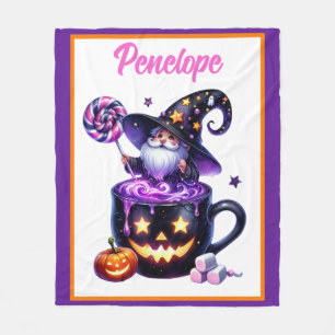 Halloween-Zauberer-Kürbis-Magie-Cozy-Kinder-Gesche Fleecedecke