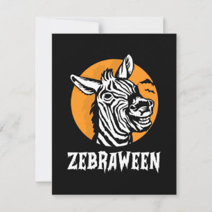 Halloween Zebra Dankeskarte