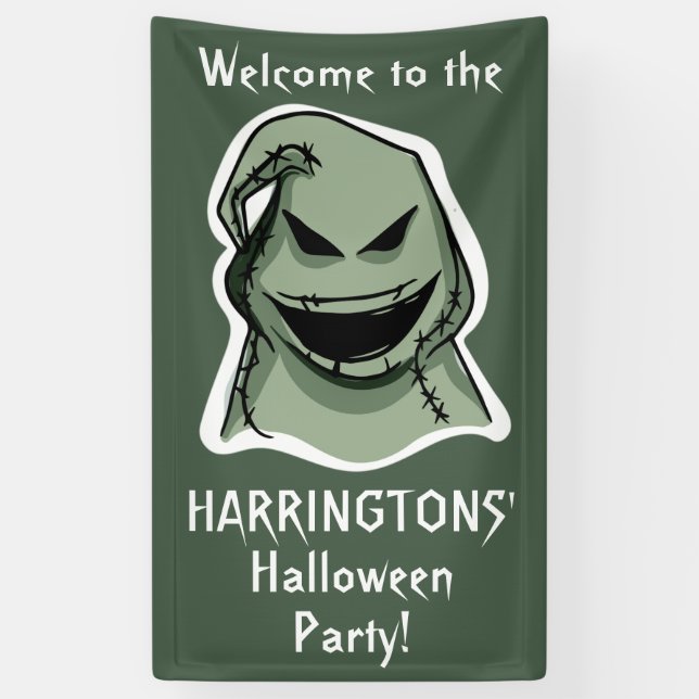 Halloween-Zeichen, benutzerdefiniertes Textbanner  Banner (Vertikal)