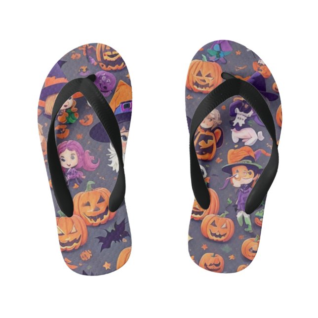 Halloween-Zeichen Kinderbadesandalen (Fußbett)