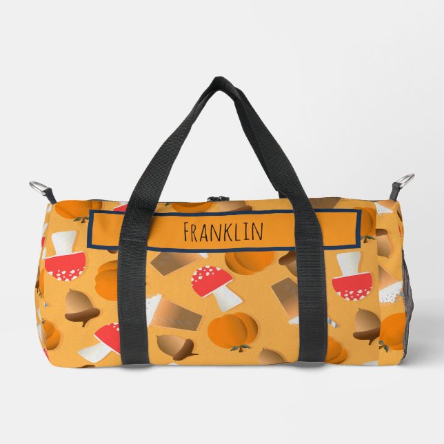 Halloween Zeichnend Individuelle Name Duffle Bag (Vorderseite)