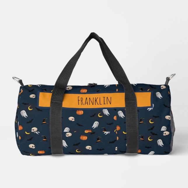 Halloween Zeichnend Individuelle Name Duffle Bag (Vorderseite)