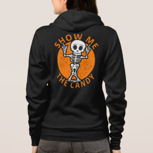 Halloween Zeige mir das Candy Skelett Hoodie