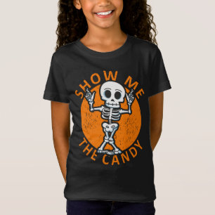 Halloween Zeige mir das Candy Skelett T-Shirt