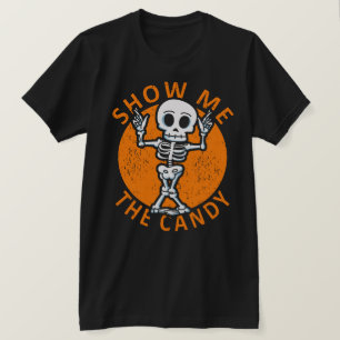 Halloween Zeige mir das Candy Skelett T-Shirt