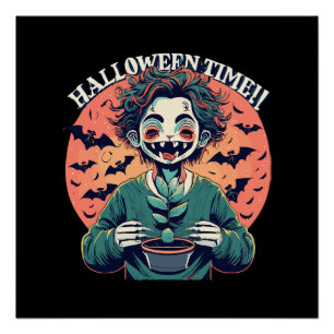 Halloween-Zeit, aber es ist eigentlich eine glückl Poster