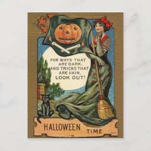 Halloween-Zeit Postkarte