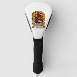 Halloween-Zeit Spukhaus Vollmond Kürbisse Golf Headcover