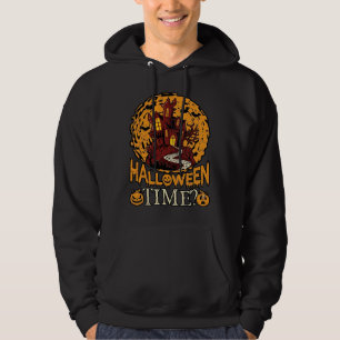 Halloween-Zeit Spukhaus Vollmond Kürbisse Hoodie