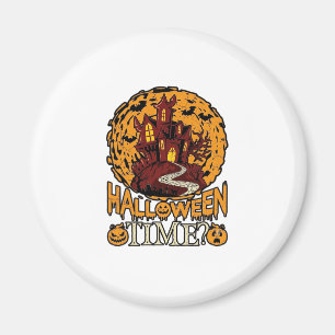 Halloween-Zeit Spukhaus Vollmond Kürbisse Magnet