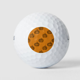 Halloween-zentangle doodles Kürbis Herbst Golfball